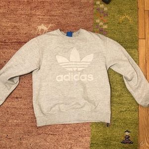 adidas mirror image grey crewneck sweatshirt